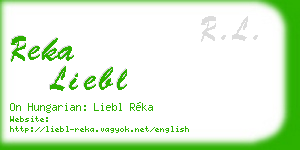 reka liebl business card